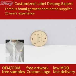 Kleding Accessoires Gepersonaliseerde Merk Graveren Naaien Metalen Logo Label Tag Gepersonaliseerde Pin Metalen Logo <span class=keywords><strong>Badge</strong></span> - Product Image 2