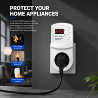 Prise de protection contre les surtensions réglable 16A pour appareils électroménagers JIUJI (réfrigérateur, lave-linge)