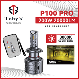 Ampoules LED pour voiture TOBYS Brand P100 PRO H4 H7 H11 9005 9006, trois couleurs et clignotantes, avec garantie de 2 ans - Product Image 2
