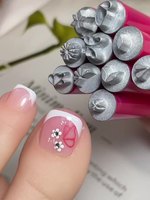 Vente en gros de 6 pièces de stylos tampons pour Nail Art Set d'outils de bricolage en plastique inodore faciles avec Doodle Designs pour manucure professionnelle Art