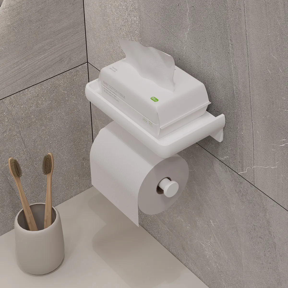 현대 목욕탕을 위한 휴대전화 저장 선반을 가진 선반 알루미늄 조직 목록 홀더를 가진 OEM/ODM 화장지 홀더