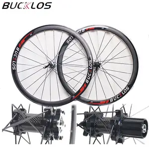 巴克洛斯OEM/ODM碳纤维轮毂铝合金公路自行车轮辋700c盘式制动轮对自行车零件车轮