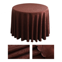 Nappe Ronde Anti-rides 100% Polyester Tissé pour Mariages, Banquets, Hôtels, Festivals – Décoration Moderne Lavable