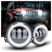 Phare antibrouillard LED pour moto et voiture avec anneau Angel Eye et lentille, pour conversion