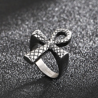 KALEN – bague unisexe Vintage en acier inoxydable, bijoux à rayures de cheville égyptien antique