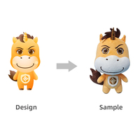 Personnages animés d'animaux de dessin animé mignons personnalisés porte-clés en peluche personnalisés