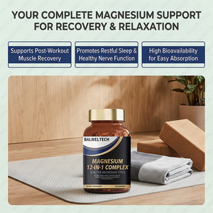 Cápsulas de Complejo de Magnesio 12 en 1 de Marca Privada OEM, Sin GMO, Favorece la Salud del Sistema Nervioso y Ósea - Product Image 4