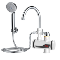 Chauffe-eau électrique instantané pour bain et douche, robinet d'eau chaude rapide en 3 secondes, OEM, acier inoxydable, carré, contemporain, chromé