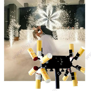 Hệ thống bắn pháo hoa điện đôi, điều khiển từ xa, kiểu phun nước hình cối xay gió, dùng cho trang trí tiệc tùng, máy đánh lửa - Product Image 4