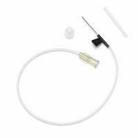 Aguja de infusión médica Sol-KL con codificación por colores, aguja intravenosa con ala y cierre Luer, aguja intravenosa desechable