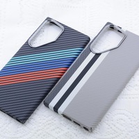 Étui de téléphone magnétique antichoc à motif en fibre de carbone de couleur contrastée pour Samsung S23 Ultra S24 Ultra