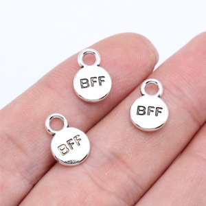 Disco Redondo Estampado BFF de 12x8mm en Aleación de Plata Antigua para <span class=keywords><strong>la</strong></span> Creación de Pulseras de <span class=keywords><strong>la</strong></span> <span class=keywords><strong>Amistad</strong></span> - Product Image 4