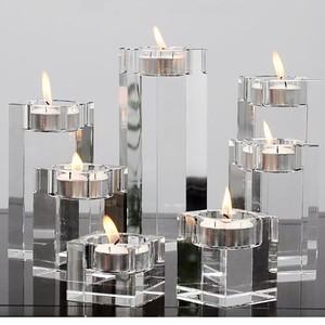 Square Crystal Table <strong>Tealight</strong> Candle <strong>Holders</strong> for Cafes &amp; Decoration &amp; Gifts CH-M037 - Product Image 6