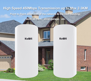 CPE452 kuwfi 2-3กม. ที่ครอบคลุม Wi-Fi 450เมตร<span class=keywords><strong>5</strong></span>.8กรัมเสาอากาศ12dBi ในตัวชี้จุดเชื่อมต่อไร้สายสีขาวสำหรับกลางแจ้ง - Product Image 4
