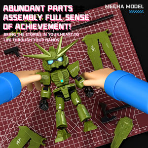 Modelo de Mecha <span class=keywords><strong>Gundam</strong></span> Pequeño con Articulaciones Móviles, Figura de Juguete para Armar, Juguete Moderno y Genial de Plástico para Niños, Impreso en <span class=keywords><strong>3D</strong></span>, Venta al por Mayor - Product Image 5