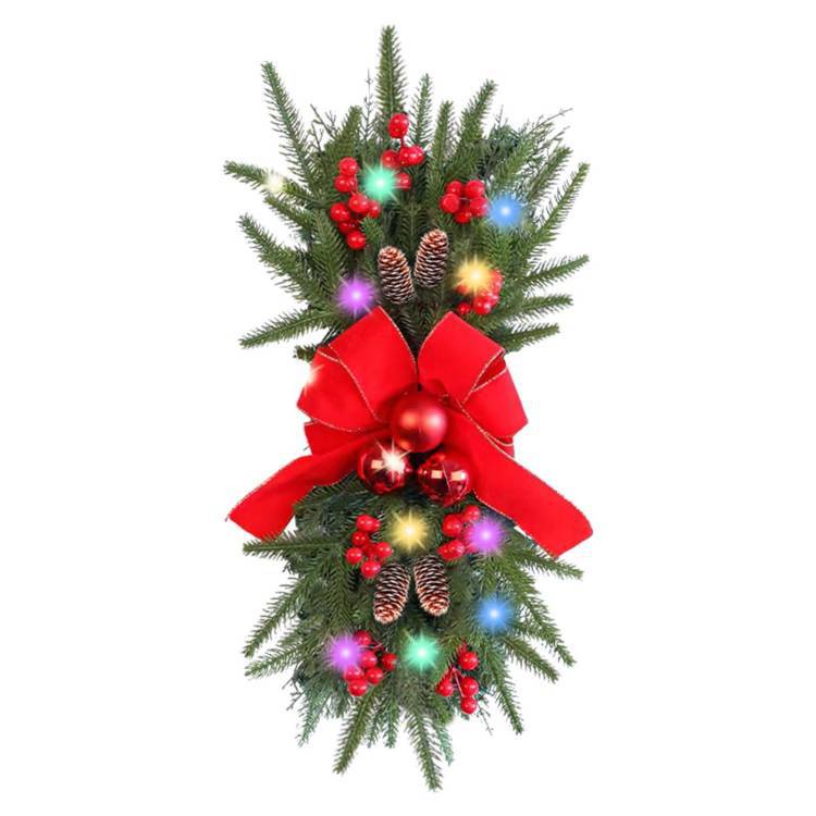 Four Cloud Pine Staircase Lighted Drop