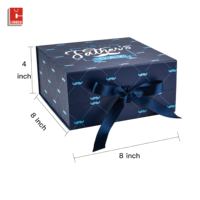 Caja de Regalo Plegable con Cierre Magnético y Diseño de Logotipo Personalizado, para Empaque de Cosméticos, con Lazo