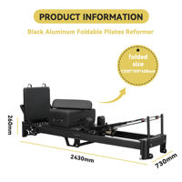 Máquina de Pilates Plegable de Aluminio que Ahorra Espacio, Almacenamiento Vertical, Portátil, de Calidad Profesional, para Gimnasio en Casa, Fitness Corporal, 5 Años de Garantía