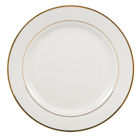 Assiettes en céramique sublimées dorées, résistantes à l'usure, aux hautes températures et respectueuses de l'environnement