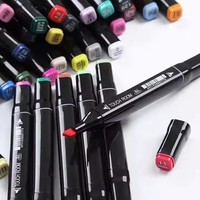 Set de stylos marqueurs d'art à double pointe: 168 couleurs de marqueurs acryliques à base d'alcool pour le dessin, les graffitis et les fournitures scolaires