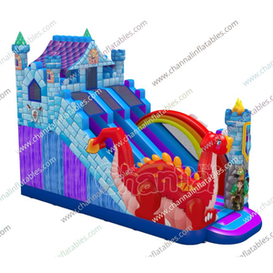 Princesse sauvetage toboggan gonflable enfant en bas âge pull extérieur terrain de volley-ball gonflable tour de taureau mécanique <span class=keywords><strong>rodéo</strong></span> jeux de fête - Product Image 1