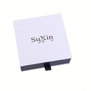 Paper Gift Box White <b>Small</b> Empty <b>Sliding</b> <b>Sliding</b> Jewelry Box Logo Jewelry Box Drawer Handle - Product Image 4