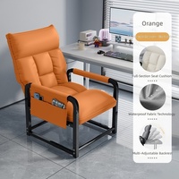 Chaise de bureau pliable, chaise longue, structure en acier, style nordique, dossier et appui-tête pliables à double usage pour les longues sessions de travail et les siestes de la journée
