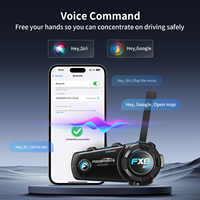 2 pièces Fodsports FX8 AIR Intercom Bluetooth pour casque de moto Full Duplex 1200M pour 4-6 motards
