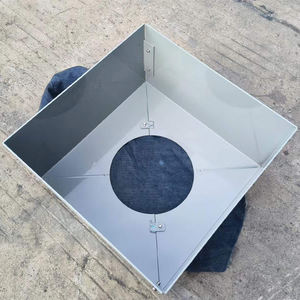 Cache-poteau d'éclairage décoratif <span class=keywords><strong>en</strong></span> deux parties, rond et carré, <span class=keywords><strong>en</strong></span> aluminium et acier, pour poteau de parking, avec enjoliveur de fixation - Product Image 2