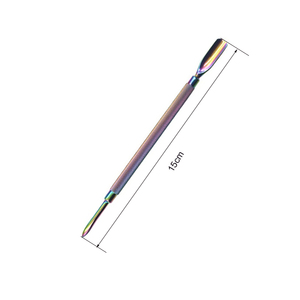 Stainless Steel Nail Cuticle Pusher Scraper Polish <b>Gel</b> <b>Remover</b> Manicure Dual-End Reusable Rose - Product Image 2