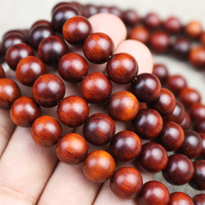 Indian Rosewood 108 Beads Buddhist Prayer <b>Bracelet</b> High Density <b>Red</b> Clay Unisex Religious Ceremony Jewelry - Product Image 3