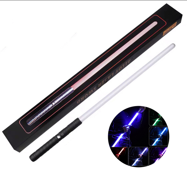 Metal Handle RGB Lightsaber With Infinite Color Smooth Swing and Sound Effect Hand-held Upgraded Double Set