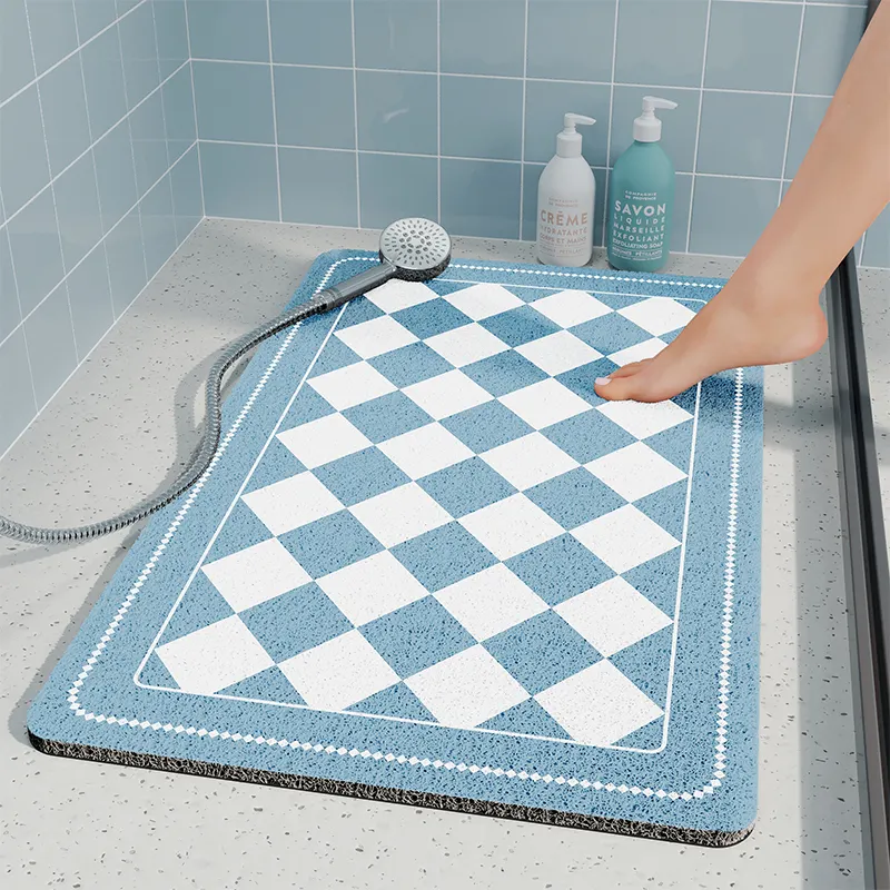 Foot massage cleaning Cushioned Loofah coil Shower Bathtub Mat Anti-slip Textured Bathroom Non Slip bath Mat for showroom