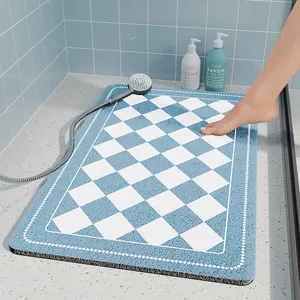 Massage des pieds nettoyage coussiné luffa bobine douche tapis de baignoire anti-dérapant texturé salle de bain tapis de bain antidérapant pour salle d'exposition