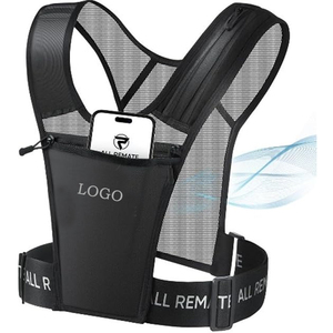 Chaleco Deportivo para Hombre, Ligero, Delgado, con Bolsillos, Ajuste Simple y Sin Costuras, Transpirable, Reflectante, para Correr - Product Image 1