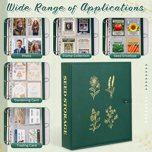 Porte-sachets de graines, boîte de rangement pour graines, 100 pochettes transparentes pour graines de <span class=keywords><strong>légumes</strong></span> anciens - Product Image 3