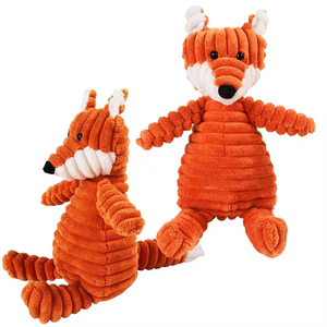 25 Jouets pour chiens durables en forme d'animaux, en peluche de velours côtelé, qui couinent, pour grands chiens, avec fonction de jeu sonore - Product Image 3