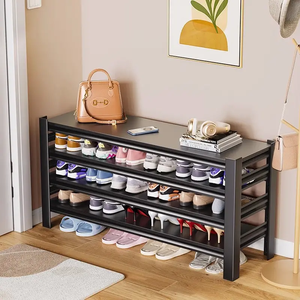 <span class=keywords><strong>Scarpiera</strong></span> Pieghevole in Metallo a Prezzo di Fabbrica, Salvaspazio, Grande Capacità, Scaffale Regolabile per Arredamento Soggiorno - Product Image 1