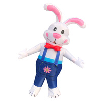 Costume de mascotte de lapin adulte unisexe en peluche gonflable, cosplay de lapin de Pâques, robe d'anime, fête de carnaval