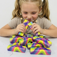 Balle anti-stress souple en PU à remontée lente, jouet sensoriel en forme de beurre pour enfants et adultes, cadeau promotionnel