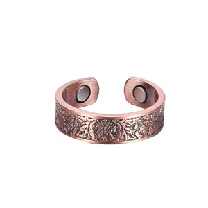 Bague vintage ajustable pour soulager l'arthrite, stimule la circulation sanguine, vente en gros, unisexe, thérapie magnétique, bijoux Junhong - Product Image 1