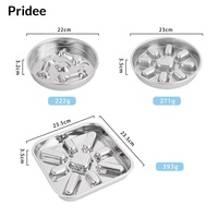 Gamelle personnalisée en acier inoxydable 304 pour chien, gamelle à alimentation lente et à léchage avec distributeur d'eau carré, fournitures pour animaux de compagnie
