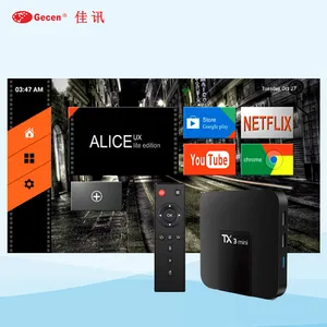 TV kutusu Android 9 Amlogic S905W 2GB 16GB Video oynatıcı 2.4G Wifi Youtube 100M Android akıllı tv kutusu TX3 mini