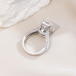 เครื่องประดับเมสซี่ MSR-1766 แหวนเพชรทรงรัศมี แพลตตินั่ม แฟชั่นจิวเวลรี่ เพชรเลี้ยงในห้องปฏิบัติการ - Product Image 3