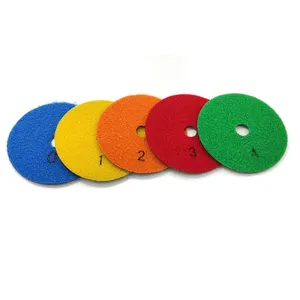 5 Step 4"100mm High Quality New Granite Marble Floor Stone Concrete Quartz Cheap Wet Diamond Polishing Pad Kits