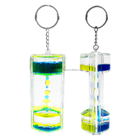 Minuteur liquide pour jeu sensoriel, jouet apaisant pour enfants, porte-clés anti-stress, cadeaux et faveurs de fête, porte-clés à bulles en mouvement