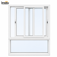 Puerta Corredera de PVC con Certificación CE Smeku, Doble Acristalamiento con Aislamiento Térmico para Dormitorio y Proyectos Residenciales Europeos