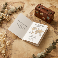 Lot de cartes d'invitation de mariage sur le thème du voyage avec carte d'embarquement personnalisée et carte RSVP pour événements
