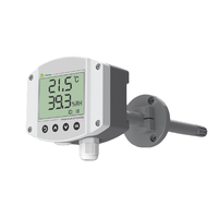 Transmisor de Temperatura y Humedad para Conductos Industriales ES-A257, Pantalla LCD, RS485/4-20mA, Medidor de Temperatura, Sensor de Humedad
