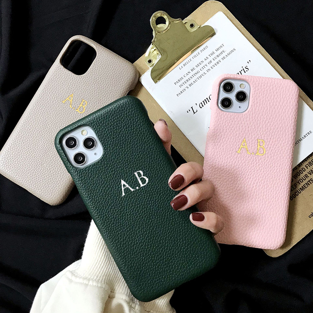 Custom Initial Name Luxury Crocodile Leather Phone Case for Iphone 15 14  13 Pro Max 7 8 Plus Xr X Xs Cover